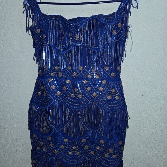 Bella Barnett blue sequin dress - Picture 2 of 5